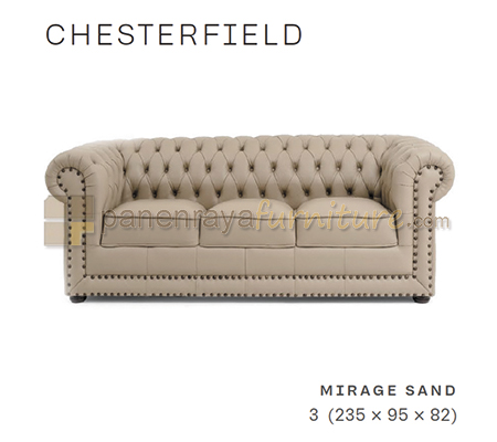 Panen Raya Furniture Sofa 3 Seater Morres Chesterfield Wash