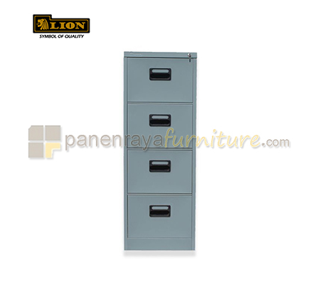 Panen Raya Furniture Filling Cabinet Besi LION L 44E Grey 465x620x1320