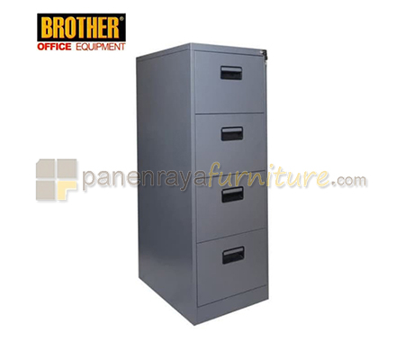 Panen Raya Furniture Filling Cabinet Besi Brother B 104 Grey 455x620x1335