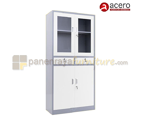 Panen Raya Furniture Lemari Arsip Besi Acero AA 342SW Grey-Light Grey 90x40x185