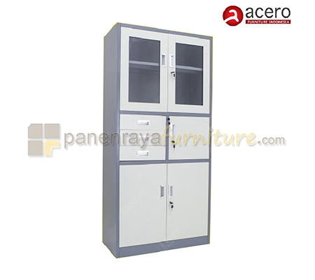 Panen Raya Furniture Lemari Arsip Besi Acero AA 343SW Grey-Light Grey 85x40x180