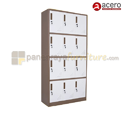Panen Raya Furniture Locker Besi Acero AC LS 312 Brown-Beige 90x40x185