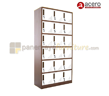Panen Raya Furniture Locker Besi Acero AC LS 318 Brown-Beige 90x40x185