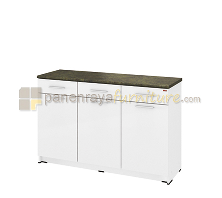 Panen Raya Rak Dapur Bawah Activ Kofi KSB 322 White Glossy 1198x400x825