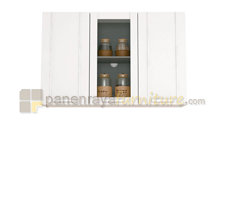 Panen Raya Furniture Rak Dapur Atas Avanti Madrid KSA 312 White Glossy-Grey Linen 1194x310x775