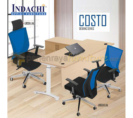 Panen Raya Meja Kantor Direktur Indachi Costo DD 180 Plus CR CT 180x75x75 Melamine