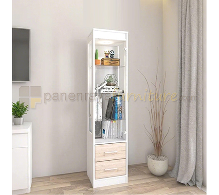 Panen Raya Lemari Hias Activ Jazz LH 400 White Somona Oak 42×39×182