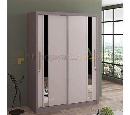 Panen Raya Lemari Pakaian 2 Pintu Sliding Siantano LP Volare 3D SL 160x60x220