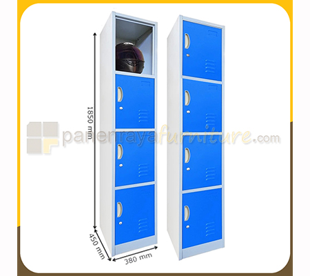 Panen Raya Locker Besi Kozure KL 4 Blue 380x450x1850