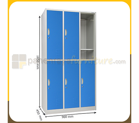 Panen Raya Locker Besi Kozure KL 6W Blue 900x450x1850