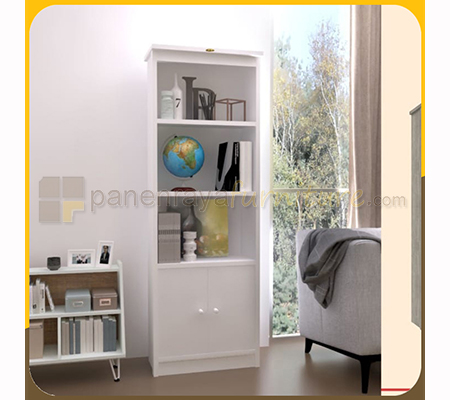 Panen Raya Furniture Lemari Buku Romaro RB 04 White