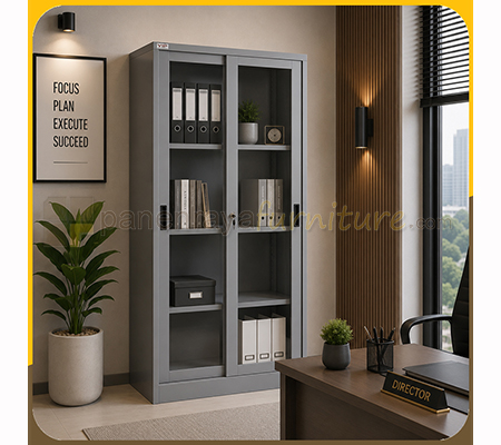 Panen Raya Furniture Lemari Arsip Besi VIP V 602 Grey 900x450x1830