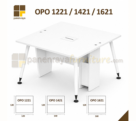Panen Raya Furniture Workstation Staff 2 Seater Modera OPO 1221 / OPO 1421 / OPO 1621 White 
