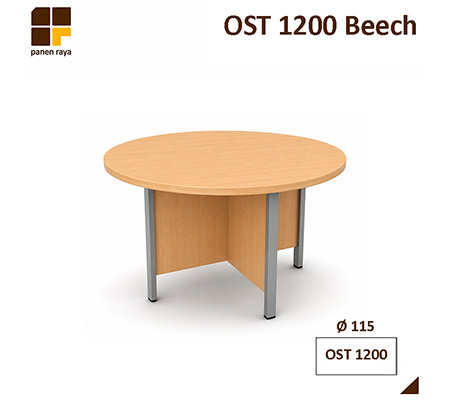 Panen Raya Furniture Meja Meeting Bundar Orbitrend OST 1200 Beech D.115x75