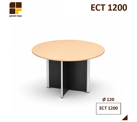 Panen Raya Furniture Meja Meeting Bundar Modera ECT 1200 Beech D.120x75