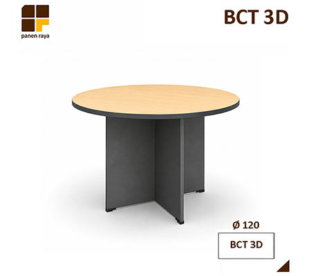Panen Raya Furniture Meja Meeting Bundar HighPoint New One BCT 3D Beech D.120x75
