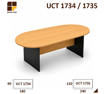 Panen Raya Furniture Meja Meeting Oval UNO UCT 1734 / UCT 1735 Beech