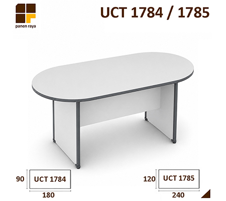 Panen Raya Furniture Meja Meeting Oval UNO UCT 1784 / UCT 1785 Grey