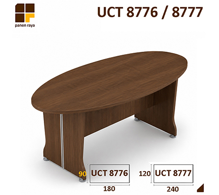 Panen Raya Furniture Meja Meeting Elips UNO UCT 8776 / UCT 8777 Walnut