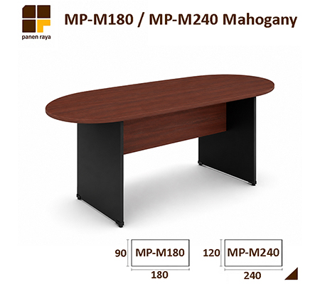 Panen Raya Furniture Meja Meeting Oval Expo MP M180 / MP M240 Mahogani