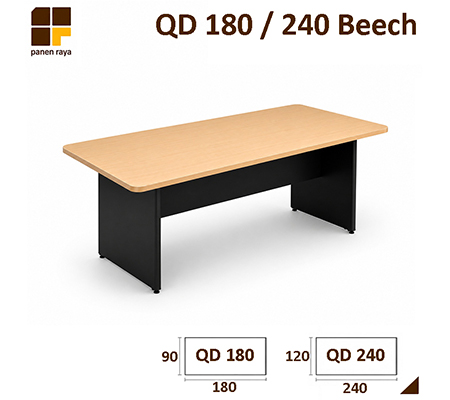 Panen Raya Furniture Meja Meeting Persegi Lunar QD 180 / QD 240 Beech