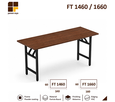Panen Raya Meja Lipat Modera FT 1460 / FT 1660 Walnut 140-160x60x75