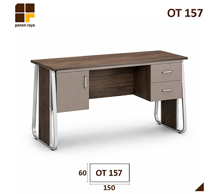 Panen Raya Furniture Meja Kantor Siantano OT 157 150x60x75 Grey
