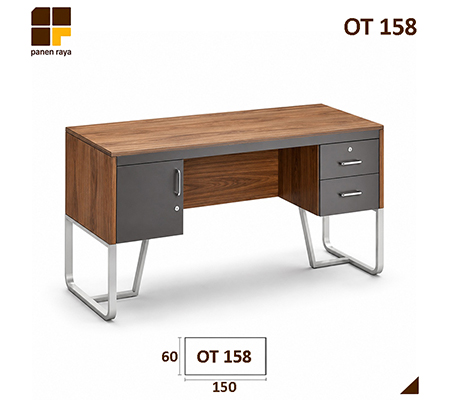 Panen Raya Furniture Meja Kantor Siantano OT 158 150x60x75 Natural