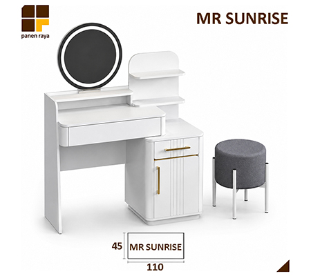 Panen Raya Meja Rias Siantano MR Sunrise 110x45x138 Platinum Light Grey