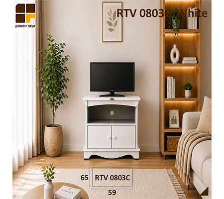 Panen Raya Meja TV Romaro RTV 0803 C White 59x39x65