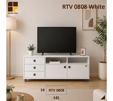 Panen Raya Meja TV Romaro RTV 0808 White 142x40x59