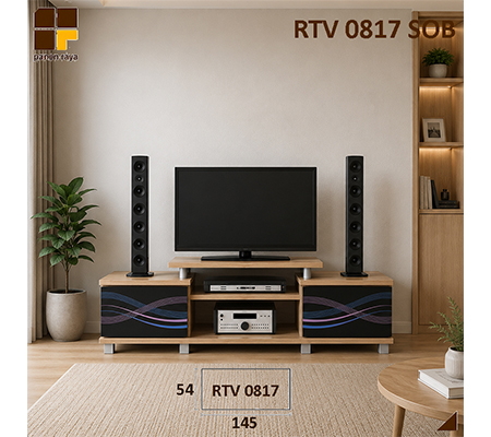 Panen Raya Meja TV Romaro RTV 0817 SO Brown 145x40x54