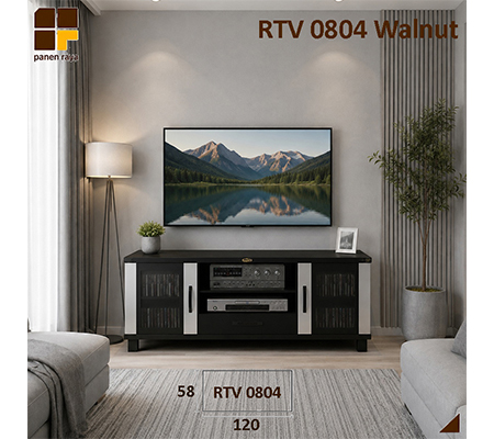 Panen Raya Meja TV Romaro RTV 0804 Walnut 120x40x58